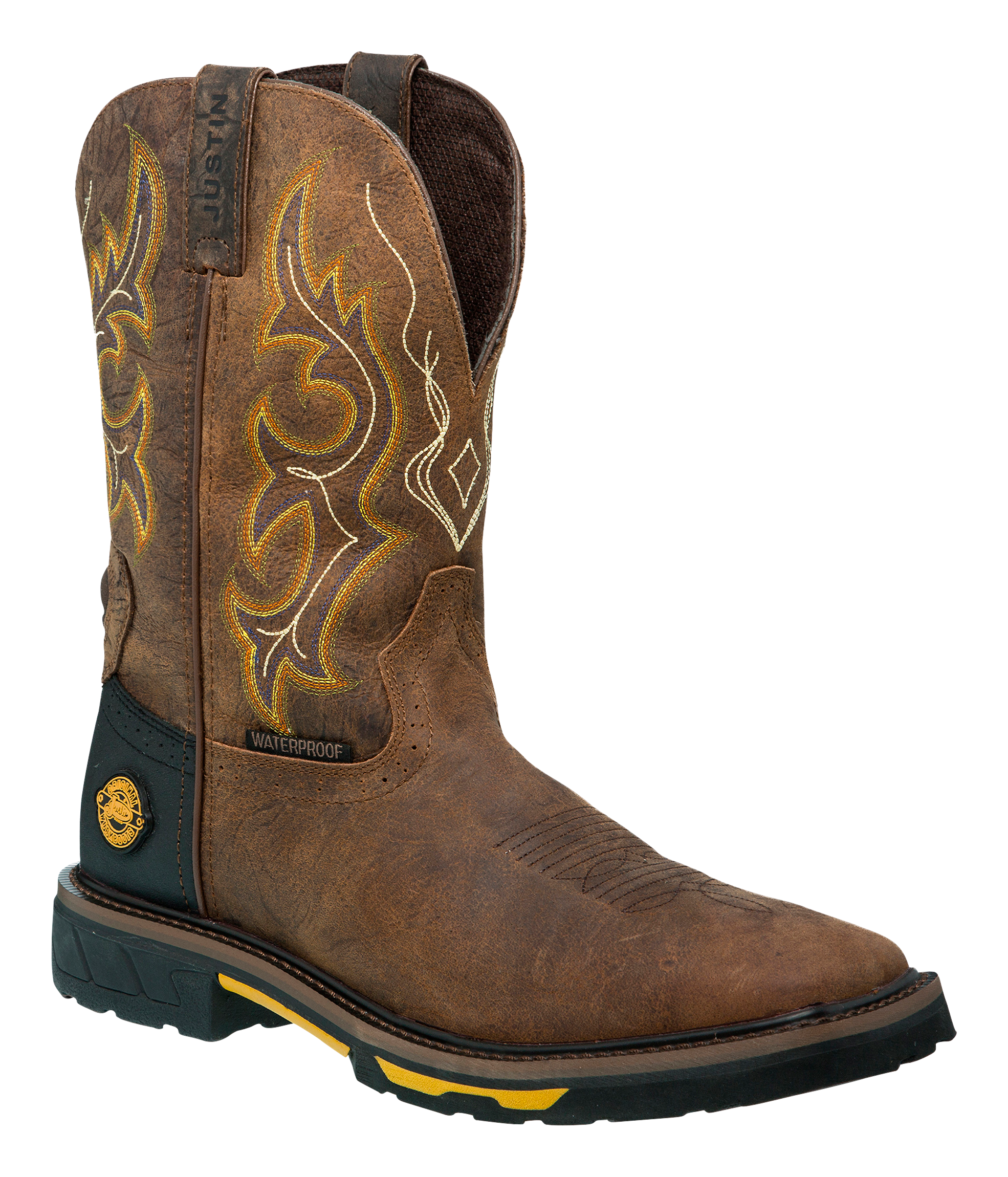 Justin Hybred Waterproof Western Work Boots for Men | Bass Pro Shops